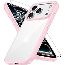 Amazon.co.jp: JUSTCOOL iPhone 17 Pro ケース ピンク ガラス保護付き